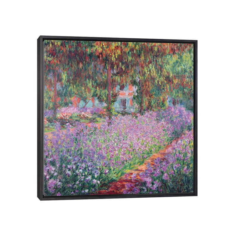 "Le jardin de l’artiste à Giverny" par Claude Monet 1900, reproduction d’art, H 26 po x l 26 po x P 1,5 po, Pas de tapis