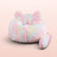Fauteuil à billes en fausse fourrure l 41,5 po en forme de chat avec coussin de queue-822496891