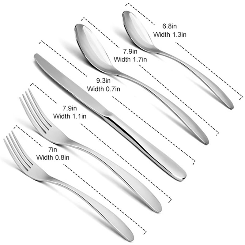 Ensemble de couverts 20 pièces Colby, service pour 4, Argent
