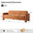 Isai Modern 84" Curved Chenille Sofa-1022560222