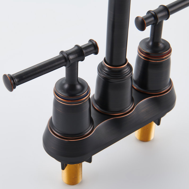1.2 GPM Centerset Bathroom Faucet with Drain Assembly, Oil Rubbed Bronze