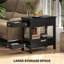 Table de bout avec station de charge Ports USB Table d'appoint avec rangement-2115004070