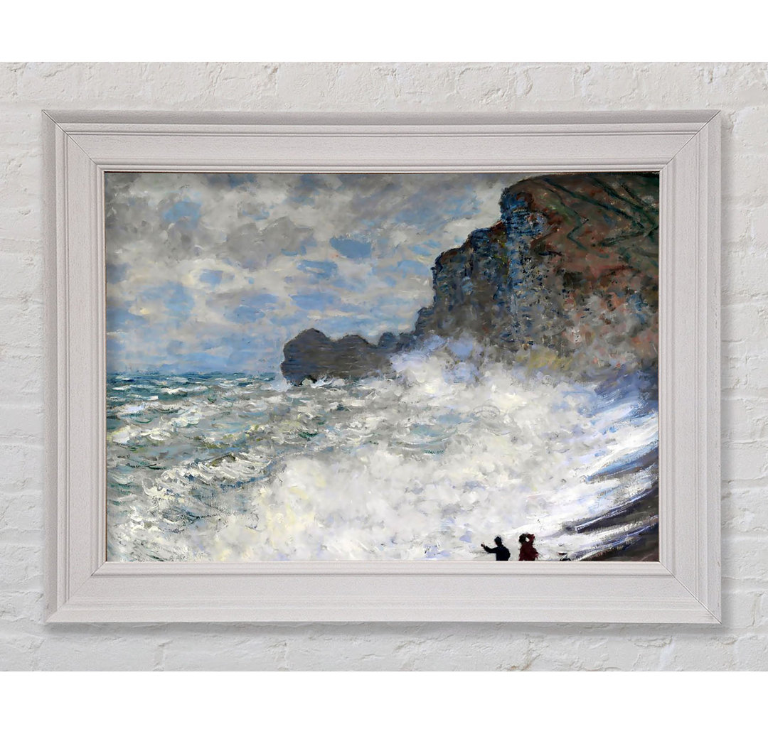 Gerahmtes Leinwandbild Monet Rough Weather At Etretat