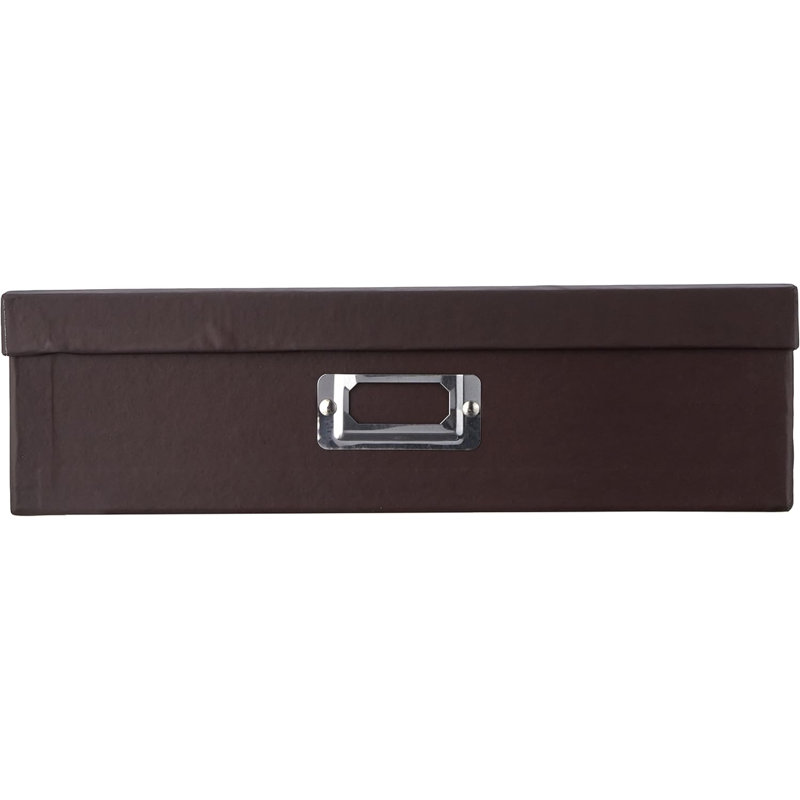 Boîte de rangement pour photos brun foncé