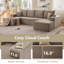 Canapé modulaire Boneless Cloud pour salon, grand canapé en forme de U avec 6 coussins, canapé moelleux en velours côtelé 144,9 x 69,7 po avec assise profonde gauche et droite, sans assemblage-1814808825