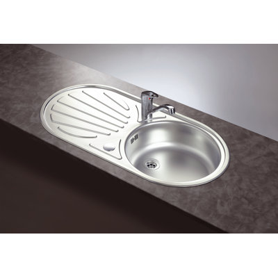 85.5cm x 44.5cm Single Bowl Kitchen Sink
