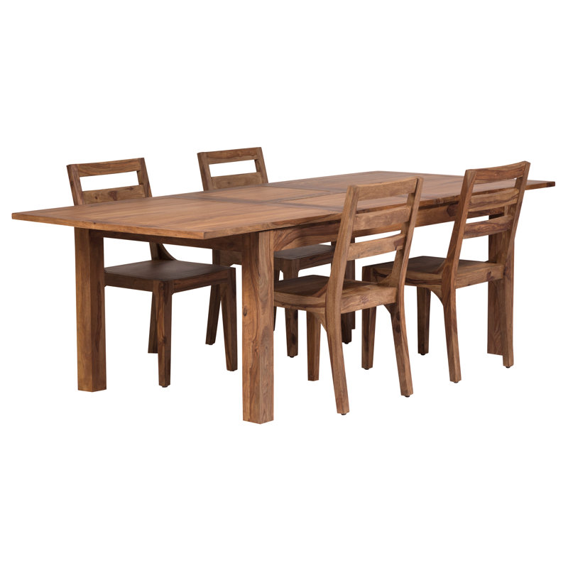 Kanwal Solid Wood Solid Wood Top Four Leg Dining Set, 30'' H x 40'' W x 72'' L