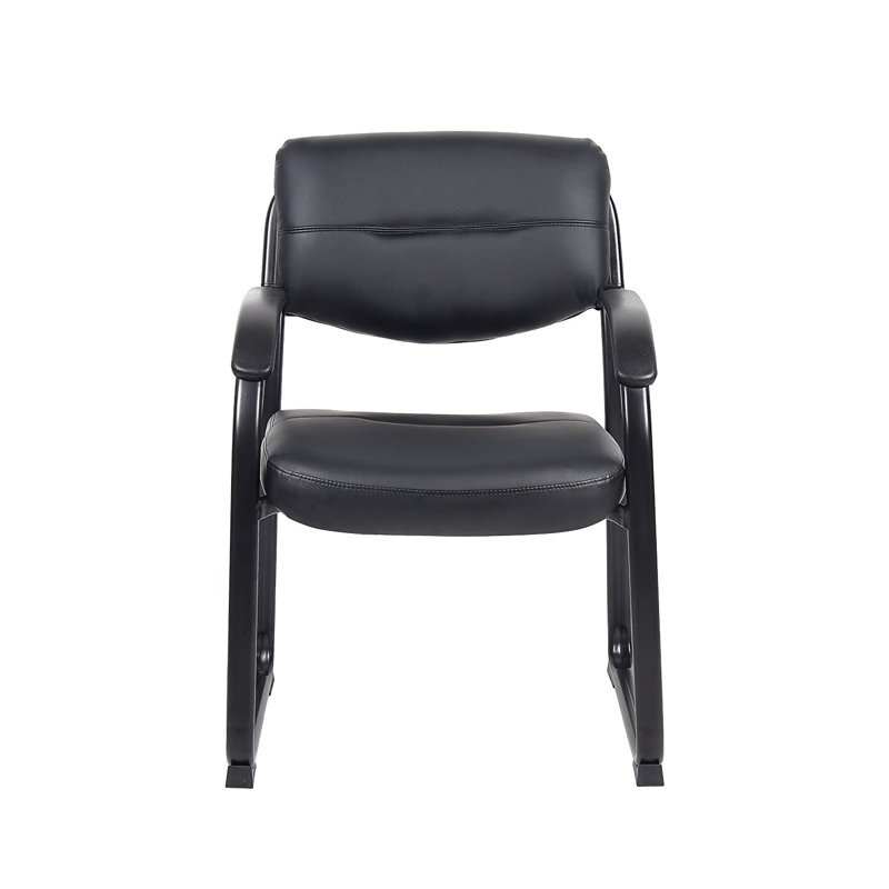 Chaise de salle d'attente en cuir l 23 po avec structure en métal