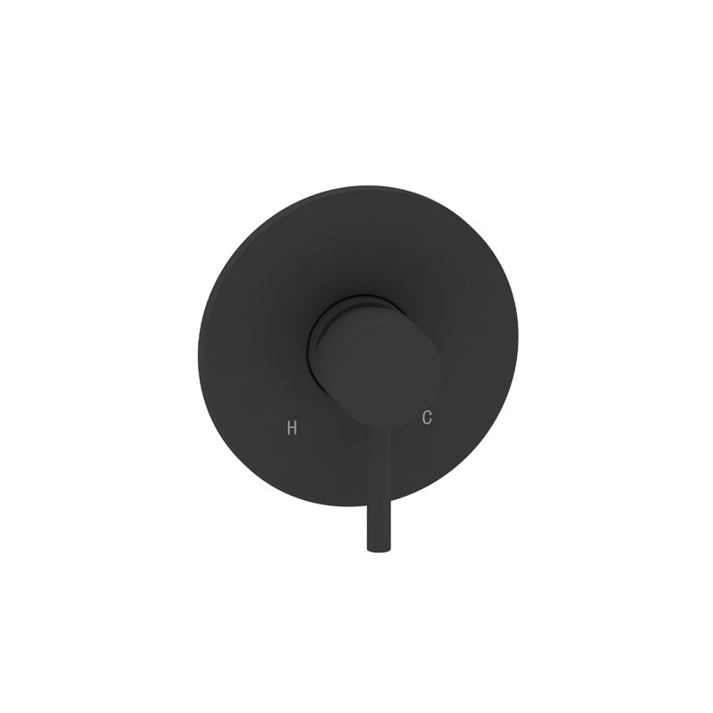 Garniture de douche ronde 1 fonction Vanni en noir mat Vanni, Noir mat
