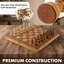 Jeu d'échecs avec pièces Staunton sculptées - Planche en bois massif pliable de style livre avec rangement intérieur - Jeu de société pour enfants et adultes par Trademark Games