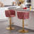 Swivel Adjustable Height Velvet Bar Stool-1220418869-1224472183