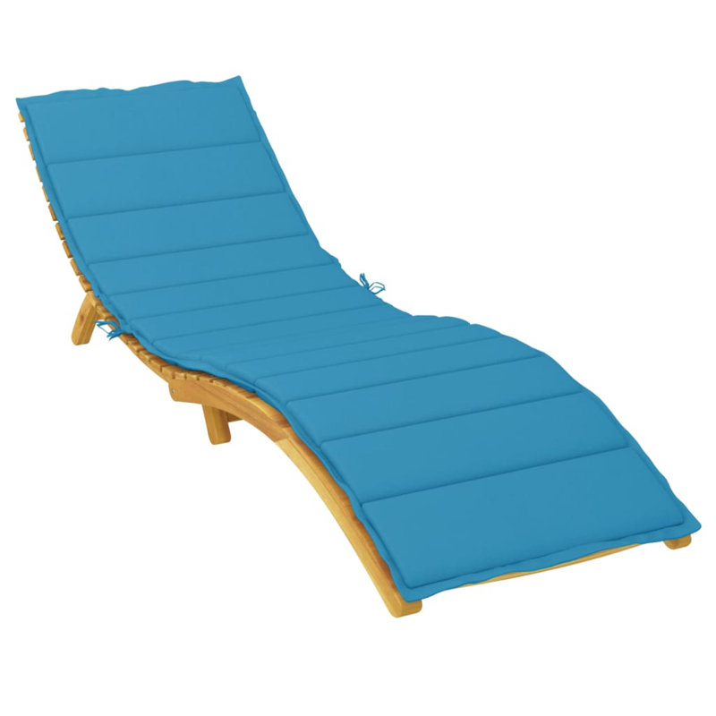 Outdoor Seat / Back Cushion, Blue, 27.6" W x 78.7" D x 1.2" H