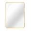 Miroir de salle de bain rectangulaire en métal doré 22 x 30 pouces pour cadre mural. (W2203P183122)-2021240132-2021240140-2021240179