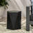 Modern Outdoor Lightweight Concrete Pentagon Side Table, Matte Black, 16.23" W X D H, No Assembly Contemporary Black Style, 16X16x16,