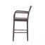 2 pièces de tabourets d'extérieur modernes - armure tissée et structure en métal, brun clair, 47,45 po-595807044