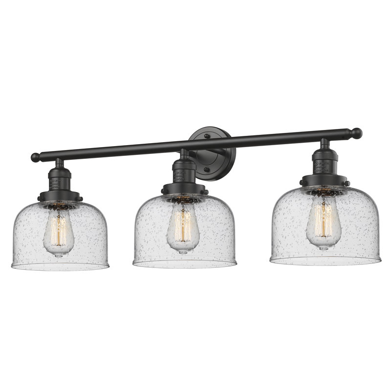 Éclairage pour meuble-lavabo 3 lumières à intensité réglable Adelhard, Bronze huilé
