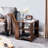 Ellierose Square side table,simple style design,3-tier end table, classic brown