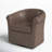 Hahne Faux Leather Swivel Barrel Chair-504137164