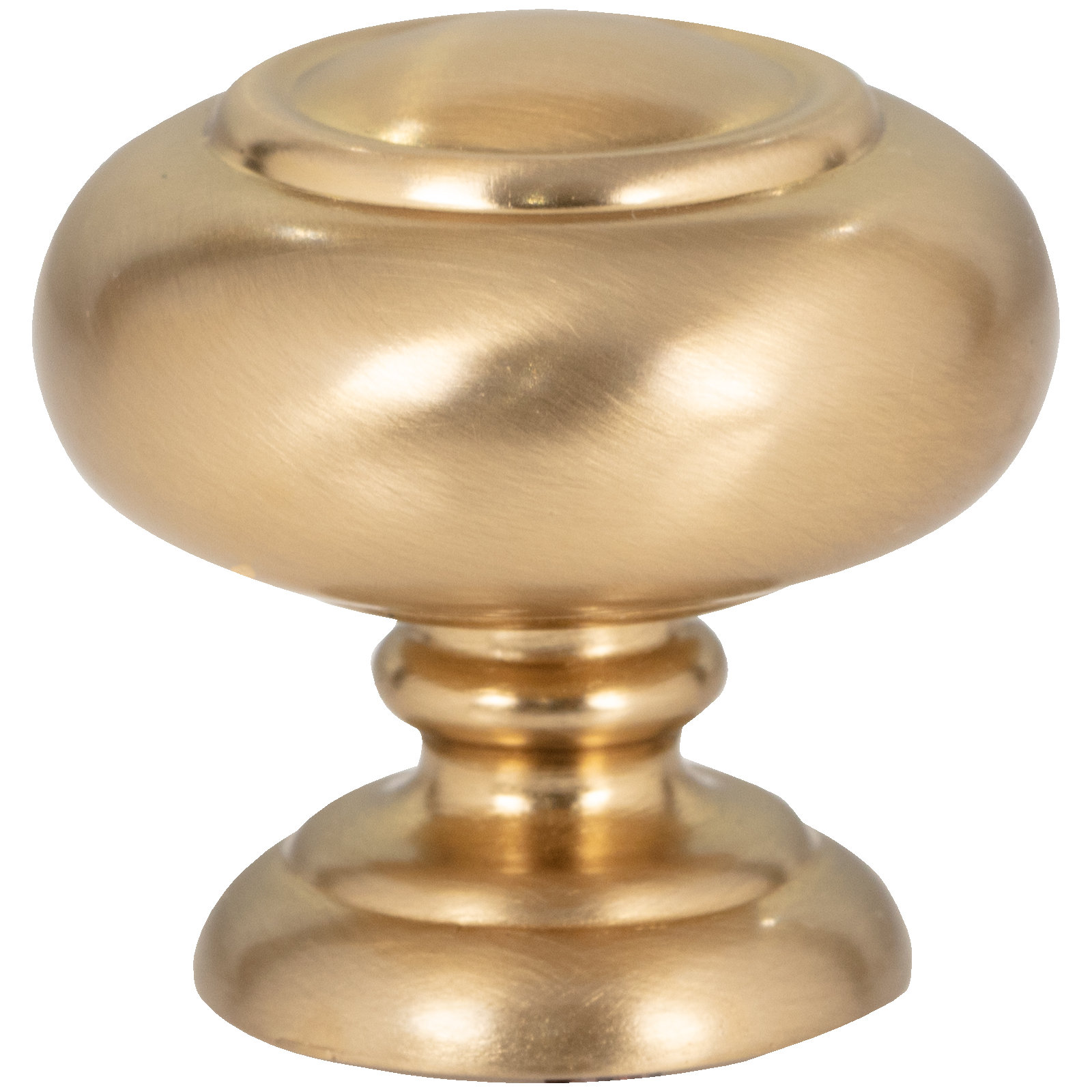 Victoria 1 1/4" Length Mushroom Knob, Warm Brass