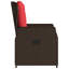  Chaise de patio inclinable, brun, rouge-630435360-630435361
