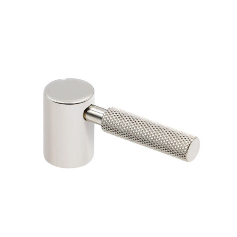 Modern Industrial Novelty Pull, Polished Nickel