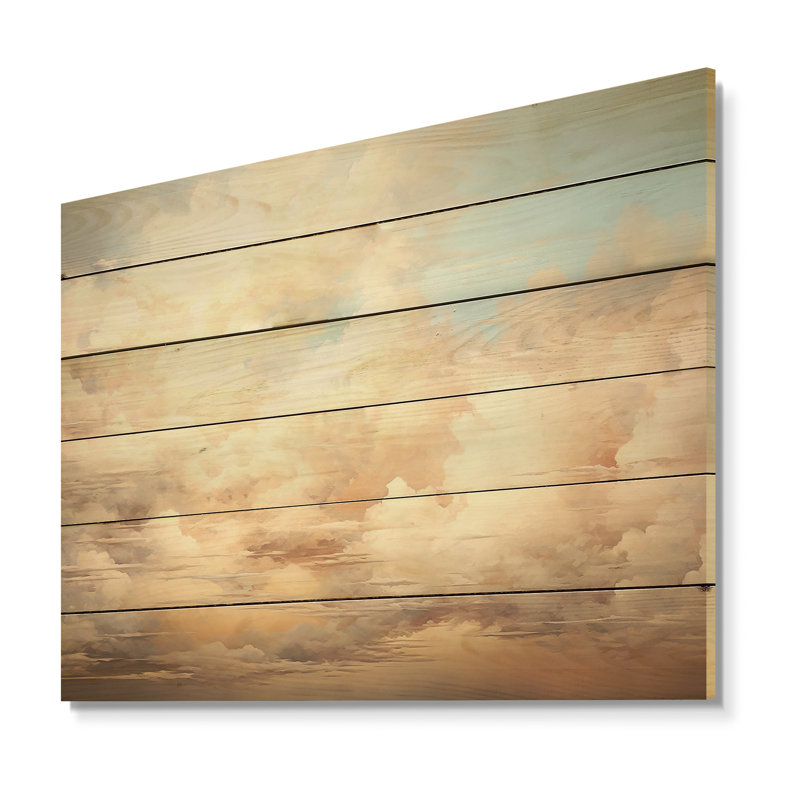 «Minimalisme beige», art mural en bois sur bois de pin naturel, H 24 po x l 32 po