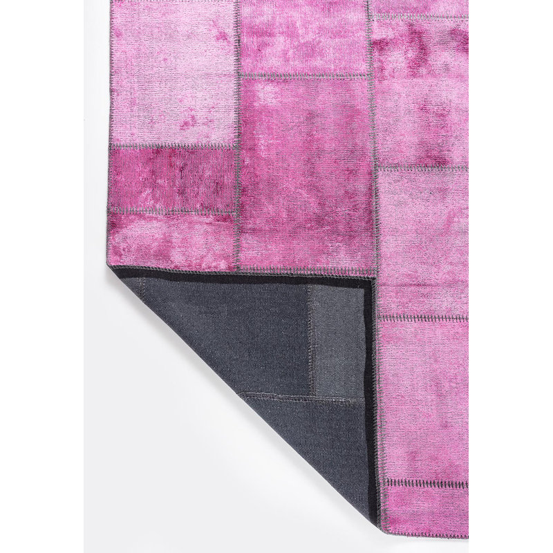 Rapture Patchwork Area Rug in Pink, Rectangle 7'10" x 9'10"
