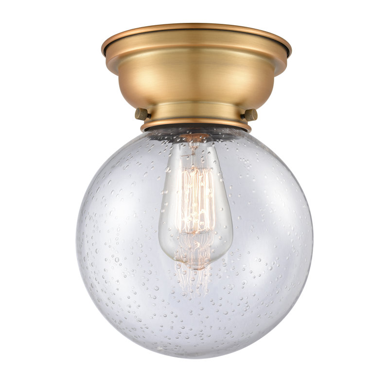 Heiden Glass Flush Mount, LED, Seedy