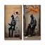 Ensemble de 2 décorations murales Black Urban Solitude Pop Street Art I - Man-1102554169-1102554170