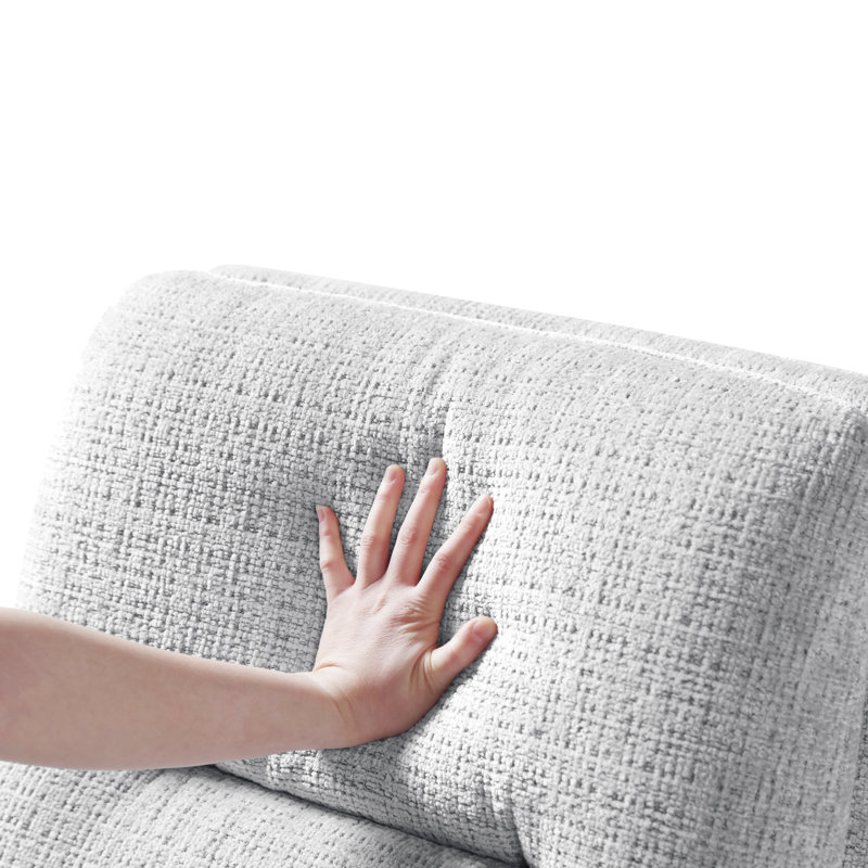 Élégante chaise pivotante en chenille grise et, en contreplaqué, coussins en mousse, base en métal argenté, capacité de 300 lb, meuble de salon, base confortable pour la durabilité, la finition et le poids de la chambre à coucher