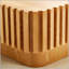 Table basse à tambour 31,5 pouces fabriquée à la main de style moderne, piédestal robuste en bois aggloméré pour le salon, grain de bois naturel et texture