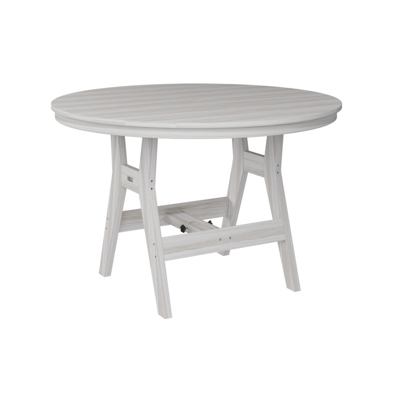 Harbor Outdoor Round Bar Table, Seashell, 38.87" H x 48" W x 48" D