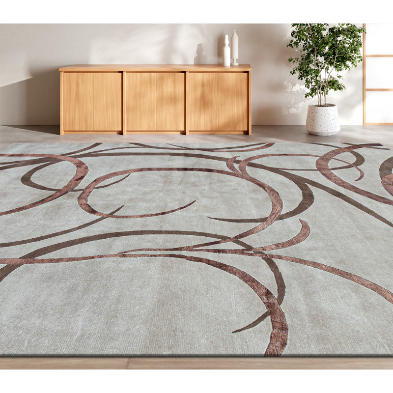 Himalayan Abstract Area Rug in Camel