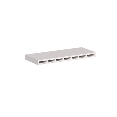 DL Cabinetry Glass Holder W30" x H4" x D12" - White Shaker