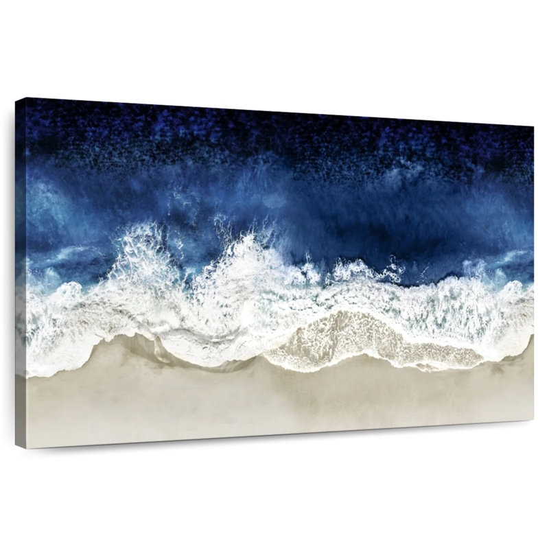 Indigo Waves From Above II, H 16 po x l 24 po
