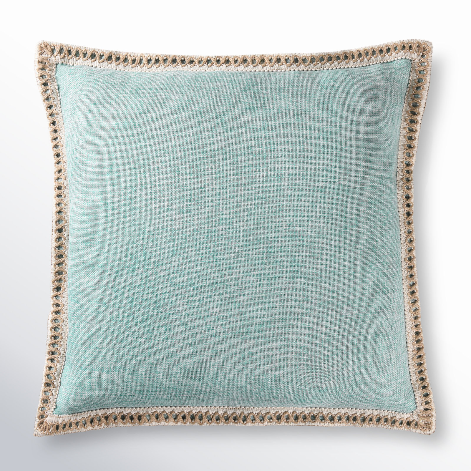 Color Pillow Cover, Aqua, Square 18"