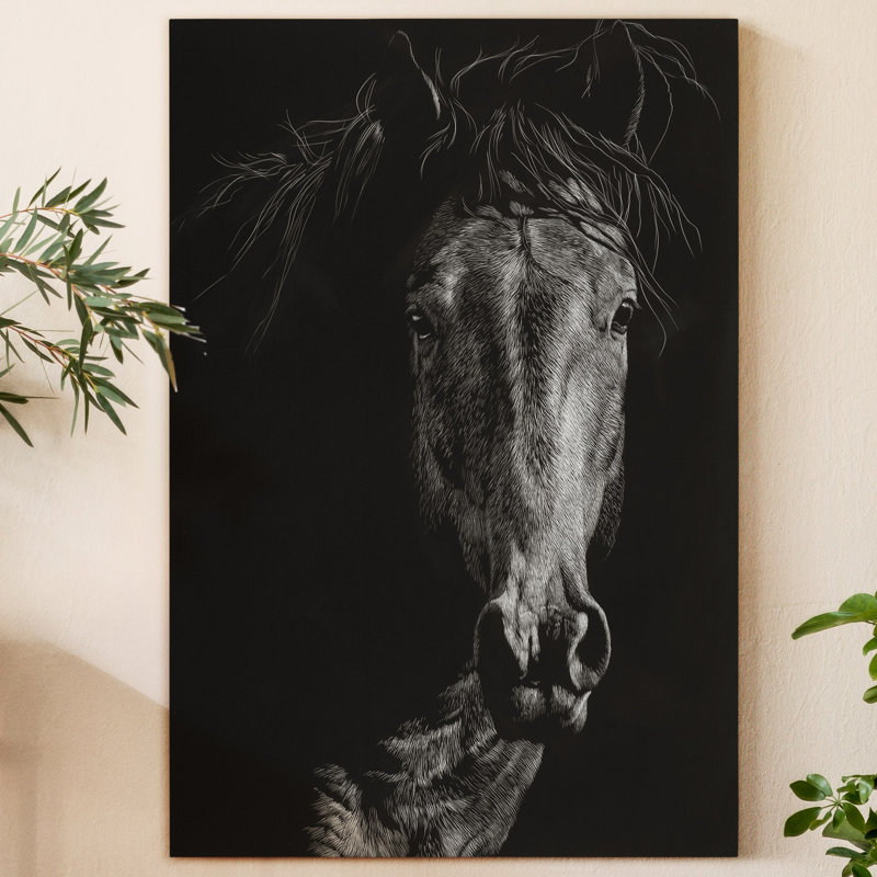 « Wild scratchboard VI », reproduction d’art sur toile tendue, H 27 po x l 18 po x P 1,5 po