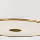 Dartmore 2 Light Silk Screen White Inside Clear Outside Glass Diffuser And White Linen Fabric Shade Flush Mount