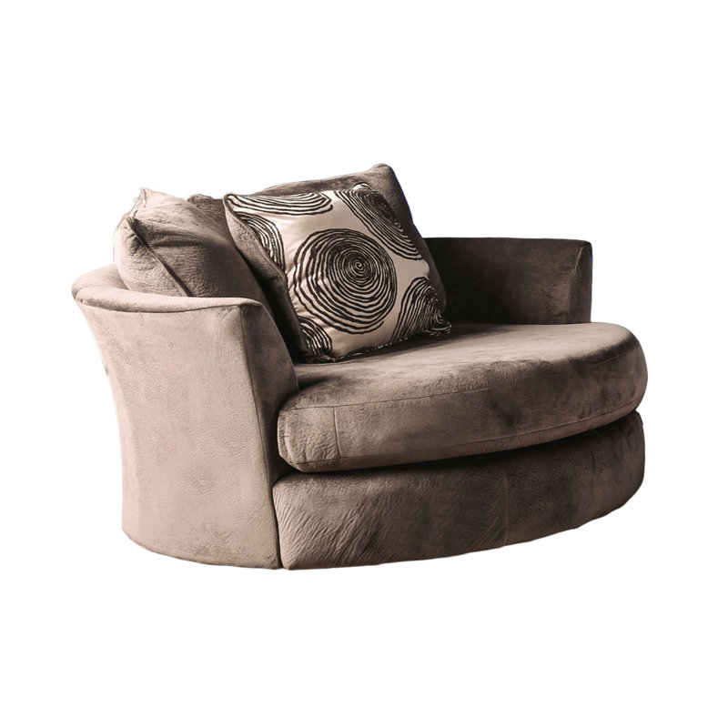 Chaise pivotante de 58,4 po de largeur, Brun