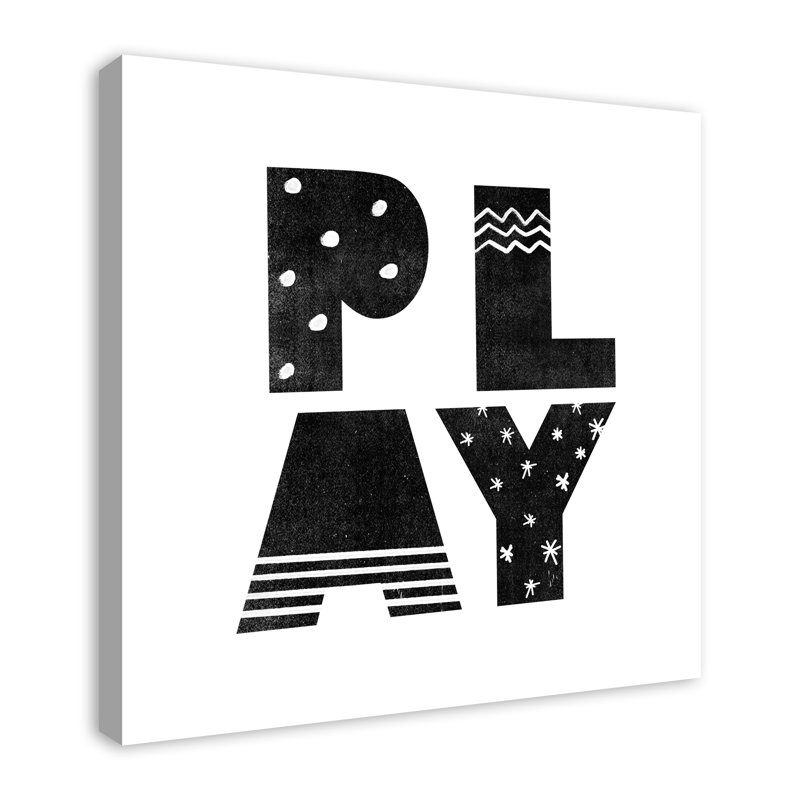Mackin Play, art encadré, Toile tendue, H 30 po x l 30 po x P 1,25 po