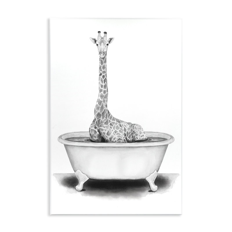 «Girafe in a Tub» par Rachel Neiman, H 15 po x l 10 po