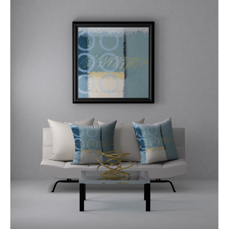 Housse de coussin décorative carrée et insert, 24" X 24"