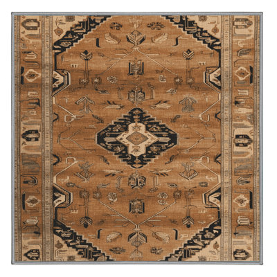 Tapis brun lavable à la machine
