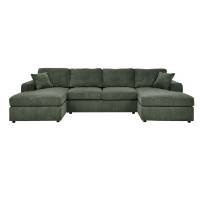 3 - Piece Corduroy Double-Chaise Sectional