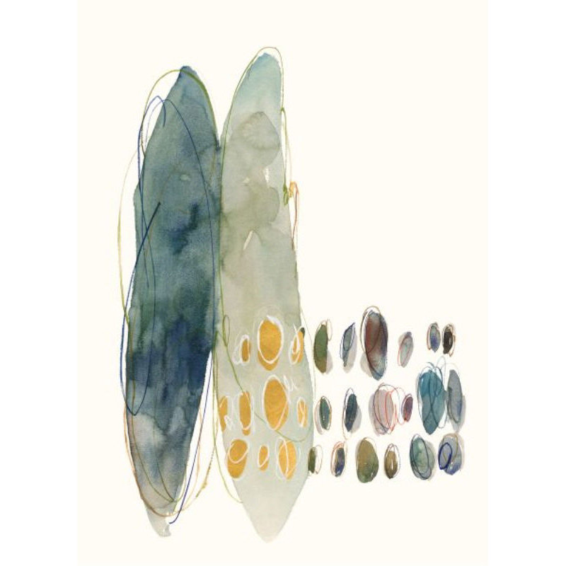 Modern Abstract IV Print by Sara Brown, Glass Coat, 50" H x 36" W x 1.5" D