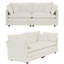Canapé-lit moderne en chenille pour 2 places avec 4 coussins, siège profond et options de combinaison flexibles-331427776