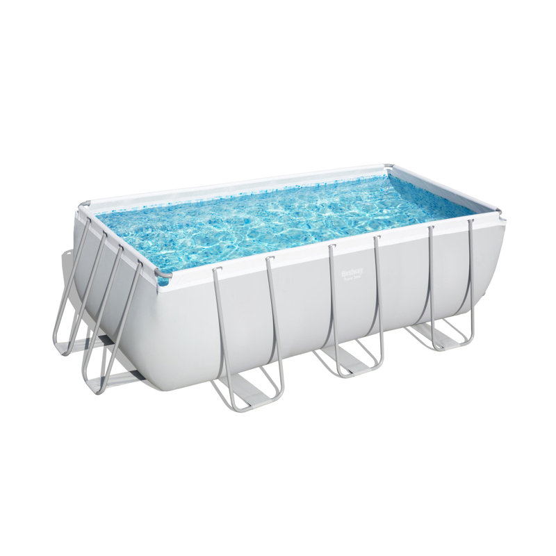 Alice's Garden 10.16 ft x 34.33 ft x 16.75 ft Plastic Frame Set Pool, 309.88Cm H x 510.54Cm W x 1046.48Cm D