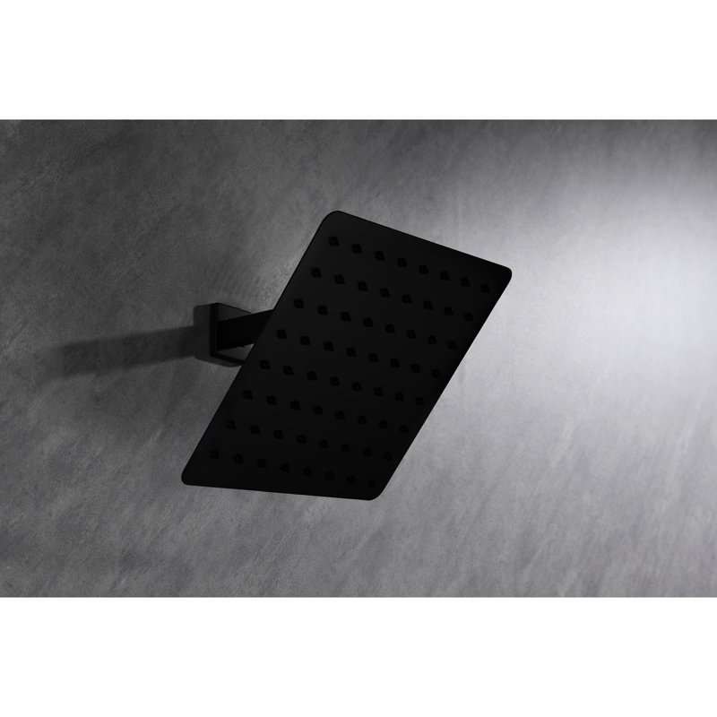 304 Stainless Steel Rainfall Shower Head - High With Self Nozzles, Ultra-thin & Full Body Covering, Fine Matte Color Rain Nozzles Matt Black Finish