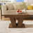 31.5" Square Rustic Coffee Table with Natural Wood Grain: A Perfect Blend of Style and Stability-90767111