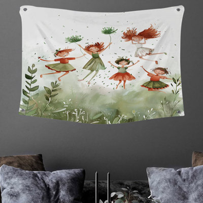 Fairy Children Wall Tapestry -  Fantasy Wall Decor
